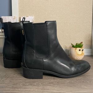 Cole Haan Black Leather Chelsea Ankle Boots